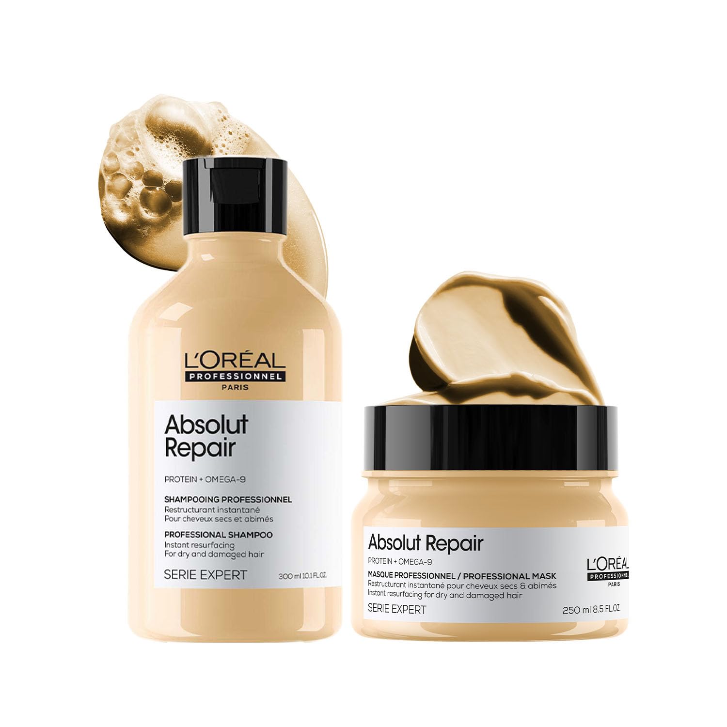 L'Oréal Professionnel Absolut Repair Shampoo & Mask Set for Dry Damaged Hair 300ml+250ml