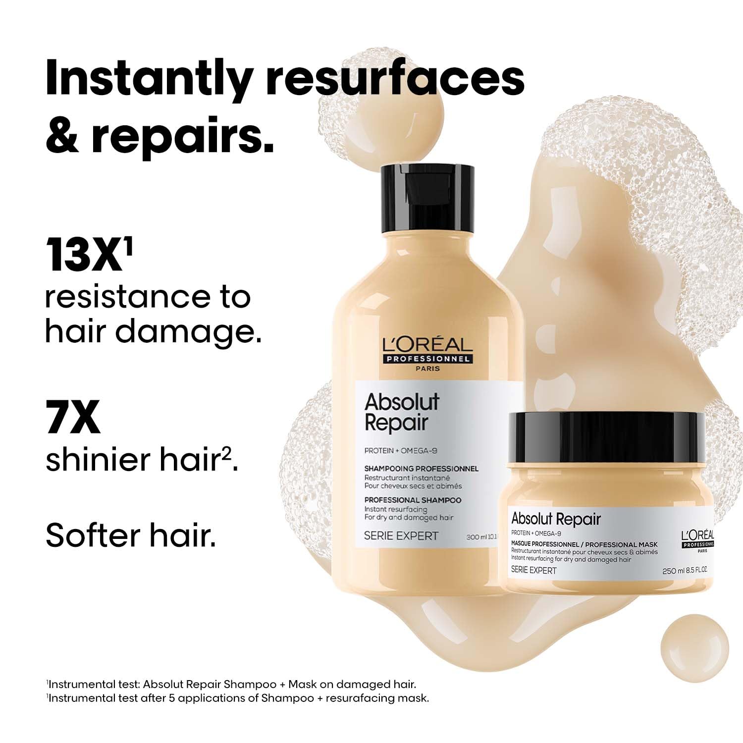 L'Oréal Professionnel Absolut Repair Shampoo & Mask Set for Dry Damaged Hair 300ml+250ml